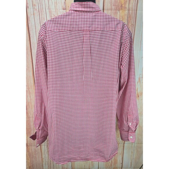 Vineyard Vines Mens Red Gingham Button-Down Classic Fit Tucker Shirt Large - Picture 2 of 8